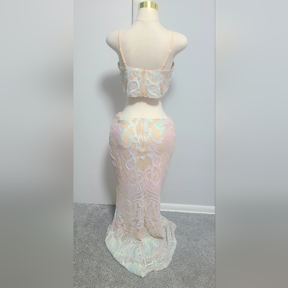 Fashion Nova 2XL Irredescent Top and Skirt Set - Picture 2 of 6